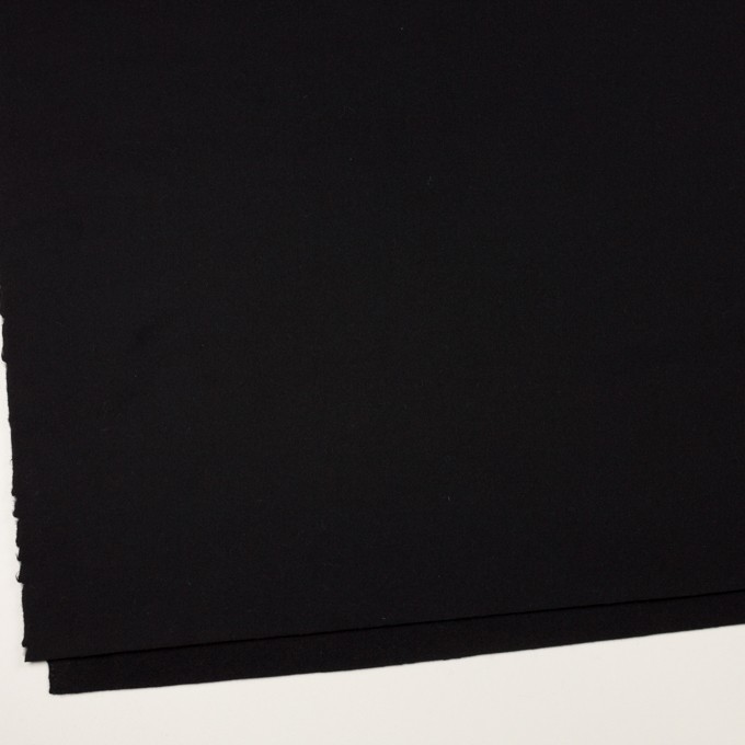 ウール×無地(ブラック)×Wフェイス・フラノ イメージ2
