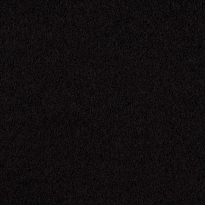 ウール×無地(ブラック)×Wフェイス・フラノ イメージ1