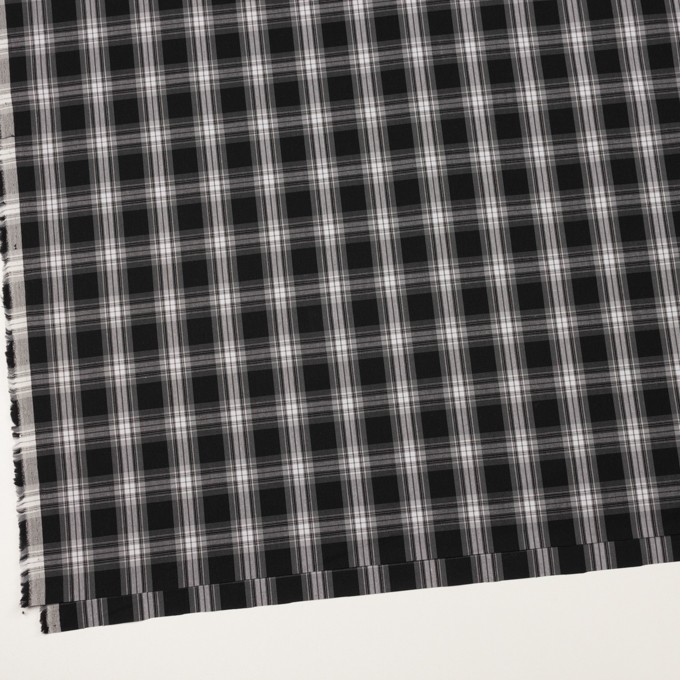 コットン×チェック(ブラック＆チャコールグレー)×高密ブロード イメージ2