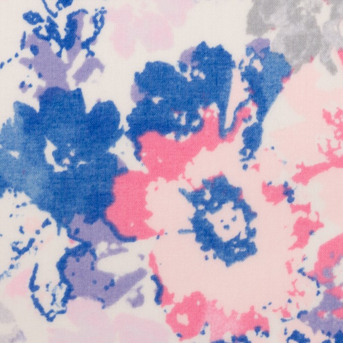 コットン×フラワー(ピンク＆ブルー)×ローン イメージ1