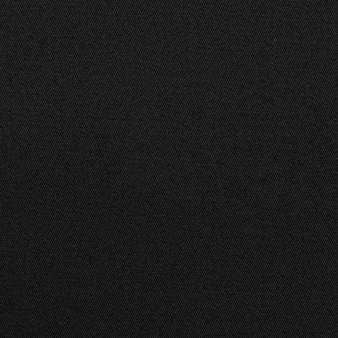 コットン＆ポリウレタン×無地(ブラック)×サージストレッチ イメージ1
