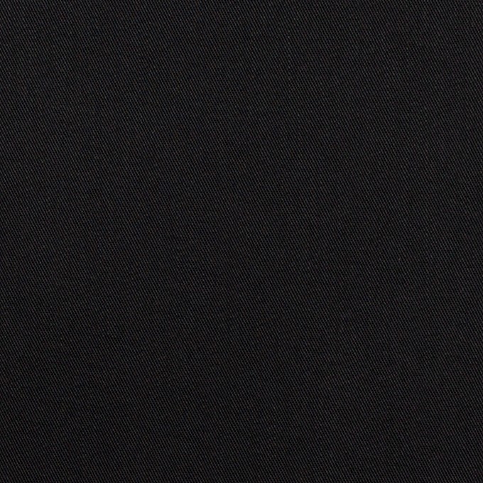 コットン＆ポリエステル混×無地(ブラック)×サージストレッチ イメージ1