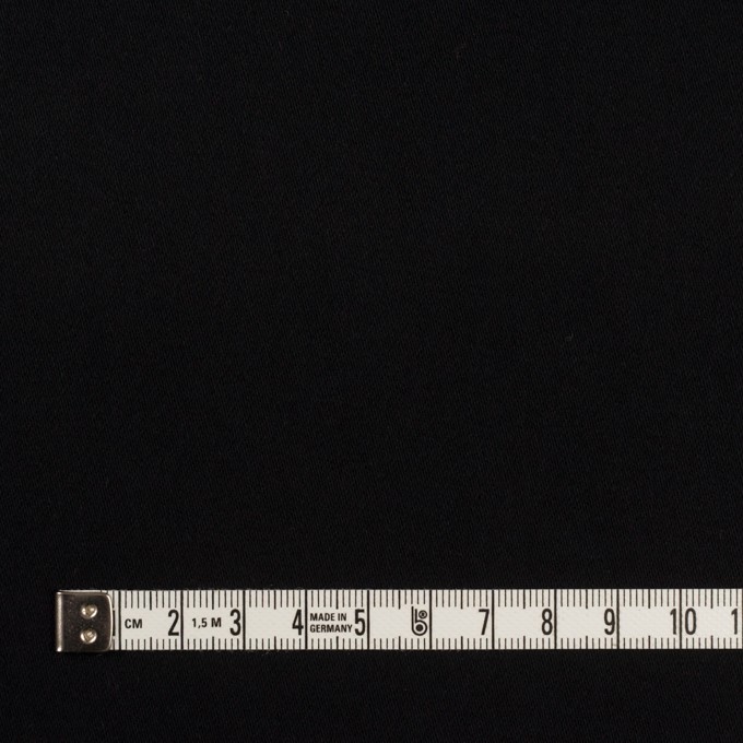 コットン＆ポリウレタン×無地(ブラック)×サテンストレッチ イメージ4