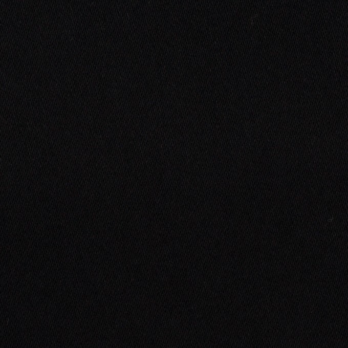 コットン＆ポリウレタン×無地(ブラック)×サテンストレッチ イメージ1