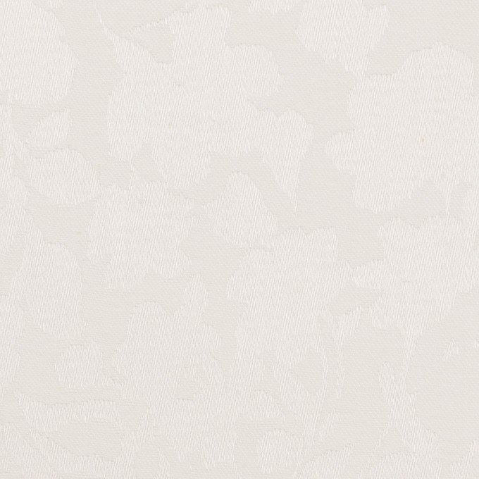 コットン＆ポリウレタン×ボタニカル(オフホワイト)×サテンジャガード・ストレッチ イメージ1