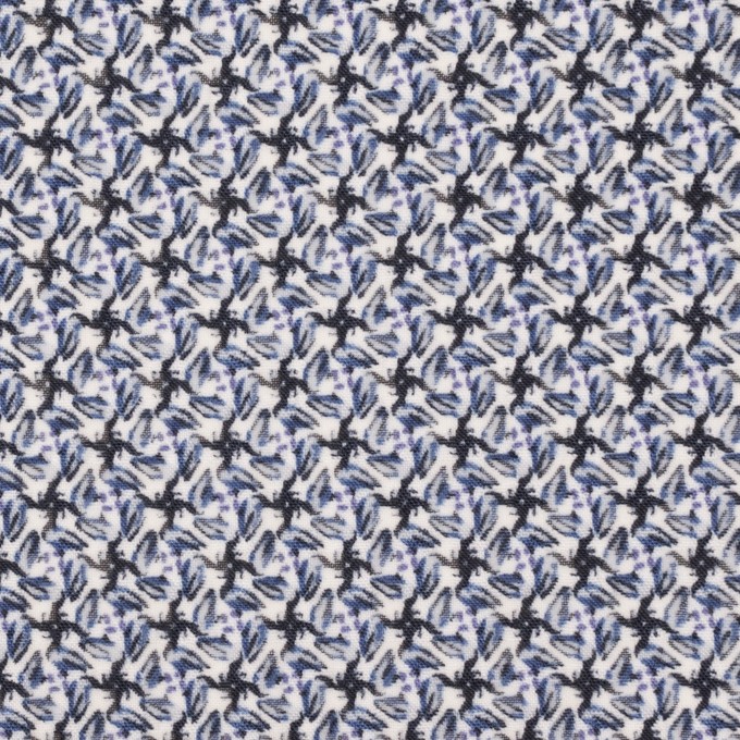 ポリエステル×小紋(ブルー)×ジョーゼット_全2色 イメージ1
