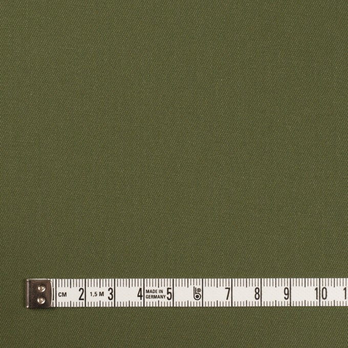 コットン＆ポリエステル×無地(オリーブグリーン)×二重織 イメージ4