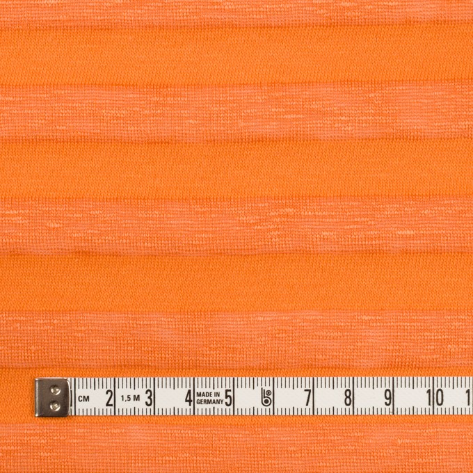 コットン＆リネン×ボーダー(キャロットオレンジ)×天竺ニット_イタリア製 イメージ4