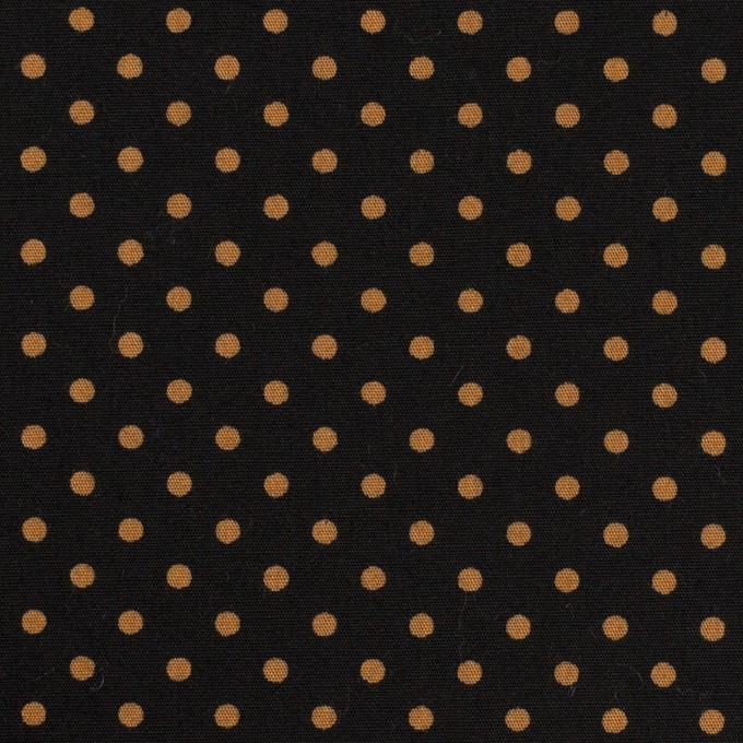 コットン×ドット(ブラック&キャメル)×ブロード イメージ1